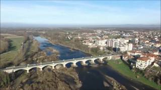 MONTRONDLESBAINS 42 bords de Loire  DRONE DJI PHANTOM 3 PRO [upl. by Retrac]