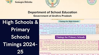 💐 Academic Calendar 202425 High Schools amp Primary Schools Timings 💐 [upl. by Nilrah966]