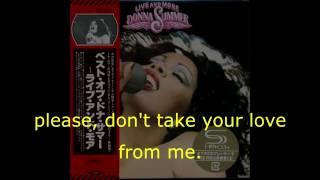 Donna Summer  MacArthur Park Suite LYRICS  SHM quotLive and Morequot 1978 [upl. by Lissie]