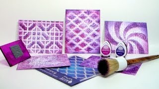 easy backgrounds with stamps stencils stipplebrush [upl. by Saqaw]