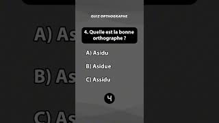 ORTHOGRAPHE quizz français orthographe [upl. by Selwyn]