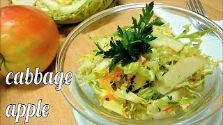 Cabbage salad with apple healthy salads [upl. by Rutan]