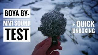 Boya BYmm1 Budget Mic  TEST winter conditions [upl. by Alisia]