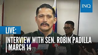 LIVE Interview with Senator Robin Padilla  March 14 [upl. by Newra722]