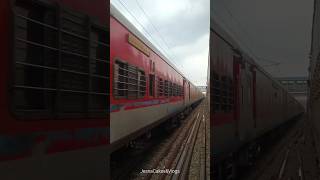 High Speed TrainCrossing passenger train at stationRail CorridorRailway New Amazing Video [upl. by Schaper]