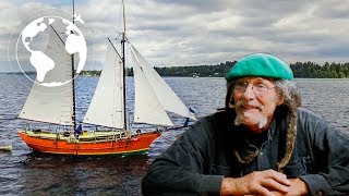 Artist Builds SAILBOAT from CONCRETE The Pterodactyl a Gaff Rig Schooner [upl. by Koal512]