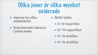 Namngivning och formelskrivning med hjälp av oxidationstal [upl. by Ruben]