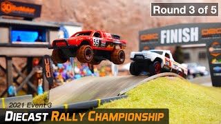 DRC Truck Edition Round 3 of 5 Diecast Rally Truck Racing [upl. by Nerhe971]