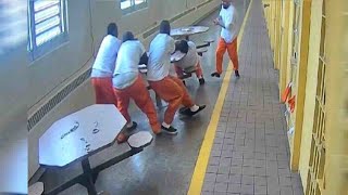 Men stabbed by fellow inmate while handcuffed sue officers [upl. by Oigroig]