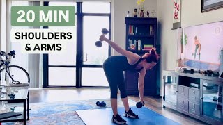 20 MIN DUMBBELL SHOULDERS amp ARMS WORKOUT [upl. by Dana]