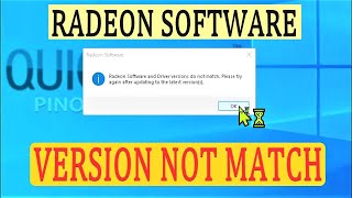 AMD Radeon Software and Driver versions do not match Please try again after updating 2024 [upl. by Nylirem]