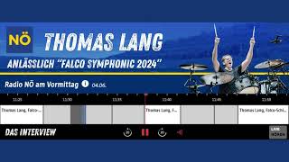 FALCO Schlagzeuger Thomas Lang im Interview  quotFalco Symphonic 2024quot Wr Neustadt  ORF Radio NÖ [upl. by Dalohcin]