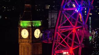 2015 New Year  Big Ben Chimes Midnight [upl. by Anyotal]