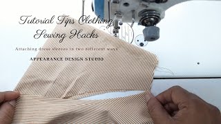 Attaching dress sleeves in two different ways sewing tips and tricks by Armhole French Seam [upl. by Garbers]