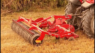 HeVa Stealth 3m being pulled by Massey Ferguson 7620 Cambridge Farm Machinery [upl. by Sutherlan]