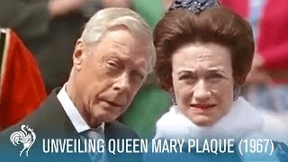 The Royal Family at the Queen Mary Plaque Unveiling in London 1967  British Pathé [upl. by Rakabuba]