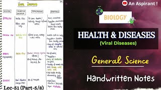 Viral DiseasesHealth amp DiseasesUnit11Part5  Biology  General Science  Lec51 [upl. by Hannahsohs]