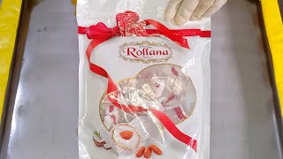 Coconut Filled Raffaello Chocolate Are Turn Into An Ice Cream Rolls [upl. by Anirrak]