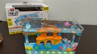 Zuru Robo Alive Aquarium Set Toys Unboxing amp Review [upl. by Ilowell]