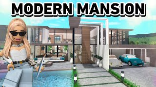 BUILDING A 1M MODERN MANSION IN BLOXBURG [upl. by Bocyaj]