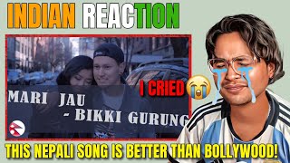 Indian reacts to Bikki Gurung  Mari Jau  Nepali song 🇳🇵  I cried 😭😭😭 [upl. by Hovey524]