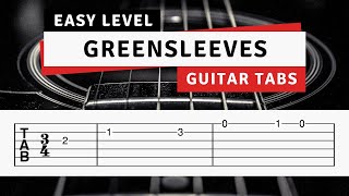 Learn Greensleeves  Guitar Tabs Easy Tutorial [upl. by Anelle205]