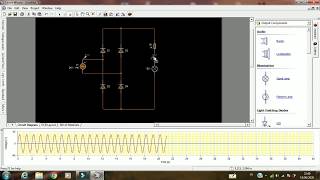 Simulation du redresseur double alternance [upl. by Whorton]