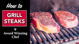 🔥 HOW to GRILL a STEAK 🥩 by MASTER CHEF [upl. by Idnahr310]