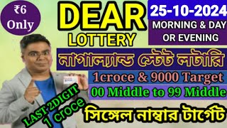 25102024 morning 6pm 8pm Target Number NagalandLottery Sambad LiveLottery Target Number [upl. by Llertnom615]