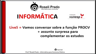 Informática  Vunesp  Live5 [upl. by Zeiler]