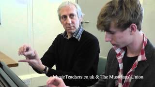 Piano Lesson John Gough 1 Finger Staccato and Wrist Staccato [upl. by Lu292]