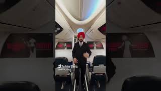 India Tour With Captain Diljit 💙 ❤ 😍 funny aviation billionarefacts diljitdosanjh [upl. by Aneeuq]