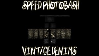 ROBLOX  SPEED PHOTOBASHING  VINTAGE DENIMS paintnet [upl. by Anelrac]