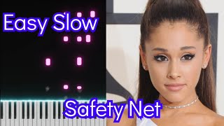 Safety Net  Ariana Grande  Top American Songs  EASY SLOW Piano Tutorial [upl. by Guildroy]