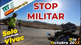 STOP MILITAR  TET Bardenas Reales Navarra  Motovlog 65 TET2023 Etapa 1 [upl. by Walston838]