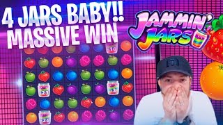 JAMMIN JARS MASSIVE WIN  4 JARS  Latest Online Slots  Fruity Slots [upl. by Nolyk858]