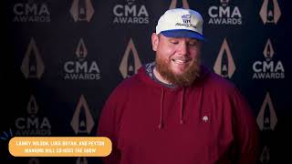 Luke Combs Interview on 2024 CMA Awards Eric Church Fundraiser and More [upl. by Narhet]