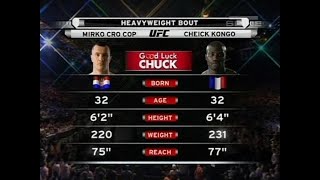 Mirko Cro Cop vs Cheick Kongo [upl. by Gladstone]