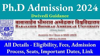 phd admission 2024 phd course detail bbau admission form phd kaise kare phd admission process [upl. by Almeria]