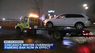 Chicago winter overnight parking ban takes effect [upl. by Eylrac]