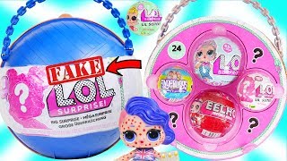 LOL Surprise Doll visit Giant fake Big Surprise ball Unicorn for Lil Sisters Chickenpox  Toy Video [upl. by Eselrahc]