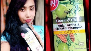 Charm amp glow amala aritha amp sikakai shampoo review [upl. by Rochemont955]