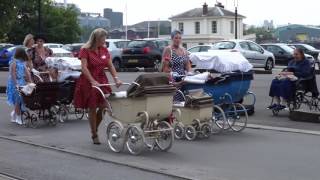 Vintage Prams at Pramtasia 2014 and Grand Pram Walk [upl. by Ydak]