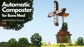 EASY AUTOMATIC COMPOSTER FOR BONE MEAL FARM  Minecraft Tutorial  Java amp Bedrock 121 [upl. by Yruy]