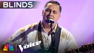 Kamalei Kawaa Shines a Light on His Heritage Singing quotRedemption Songquot  The Voice Blind Auditions [upl. by Blaise]