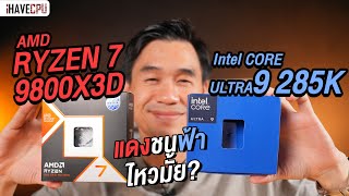 แดงชนฟ้า RYZEN 7 9800X3D VS CORE ULTRA9 285K ไหวมั้ย l iHAVECPU [upl. by Giliana456]