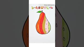 🍐🦞🐞🐻🪱🐛🍉Easy Satisfying Creative Art drawingdrawing satisfying shorts art trending youtube [upl. by Thessa56]