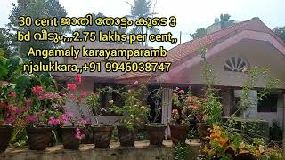 30 cent jathi thottam with 3 bedroom houseangamaly karayamparamb275 lakhs per centyouth face [upl. by Bokaj1]