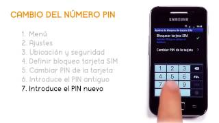 Tutorial SAMSUNG GALAXY ACE Cambio de PIN JAZZTEL [upl. by Caldwell552]