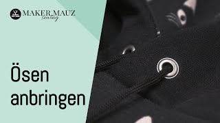 Ösen anbringen  einschlagen  Tutorial mit der Zange oder dem mitgeliefertem Werkezeug [upl. by Cence539]